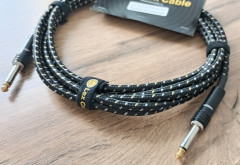 Гитарный кабель Lex Cable Classique черно-белый (прямой-прямой)
