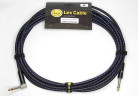 Гитарный кабель Lex Cable Classique черно-синий (прямой-угловой)