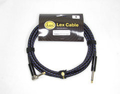 Гитарный кабель Lex Cable Classique черно-синий (прямой-угловой)