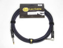 Гитарный кабель Lex Cable Classique черно-синий (прямой-угловой)
