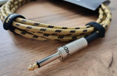 Гитарный кабель Lex Cable Classique твидовый желтый (прямой-прямой)